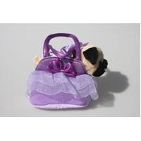 FANCY PALS PUG IN PURPLE BAG