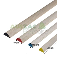 AUSZAC BALSA WOOD LEADING EDGE 14 X 10 X 915MM LBLUE