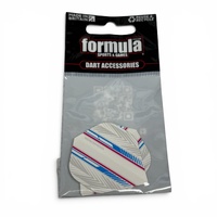 FORMULA SPORTS RACING DART FLIGHTS - SET OF 3 STANDARD - 100 MICRON BLUE STRIPE
