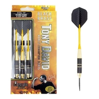 FORMULA SPORTS TONY DAVID BLACK BRASS 23 GRAM STEEL TIP DARTS