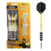 FORMULA SPORTS TONY DAVID BLACK BRASS 25 GRAM STEEL TIP DARTS