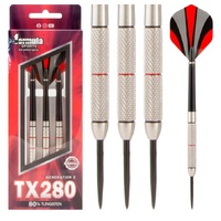 FORMULA SPORTS TX280 GENERATION 2 - 19 GRAM 80% TUNGSTEN WITH TEMPERED STEEL POINTS DART SET