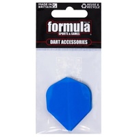 FORMULA SPORTS POLYESTER PLAIN DART FLIGHTS - SET OF 3 STANDARD - BLUE