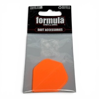 FORMULA SPORTS POLYESTER PLAIN DART FLIGHTS - SET OF 3 STANDARD - FLUORESCENT ORANGE