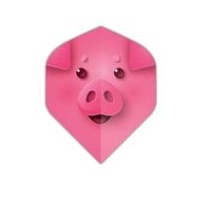 FORMULA SPORTS POLYESTER EMBLEM DART FLIGHTS - SET OF 3 STANDARD - PIG