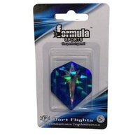 FORMULA SPORTS 2D HOLOGRAM DART FLIGHTS - SET OF 3 STANDARD - BLUE WITH SILVER SHOOTING STAR