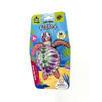 HEEBIE JEEBIES 1604 FIDGIMALS GREEN SEA TURTLE FIDGET - PURPLE/GREEN