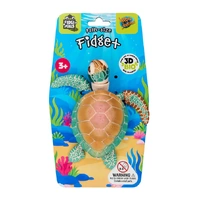 HEEBIE JEEBIES 1604 FIDGIMALS GREEN SEA TURTLE FIDGET - GREEN/GOLD
