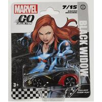 MARVEL GO COLLECTION DIECAST 1:64 RACING SERIES BLACK WIDOW VEHICLE 7 OF 15