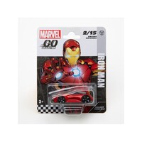 MARVEL GO COLLECTION DIECAST 1:64 RACING SERIES IRON MAN VEHICLE 2 OF 15