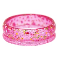 PINK POPPY BC138 GARDEN ROSE BANGLE PINK 2PC