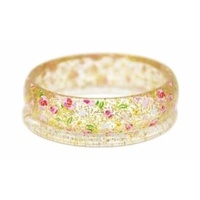 PINK POPPY BC138 GARDEN ROSE BANGLE YELLOW 2PC