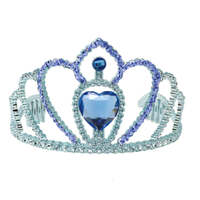 PINK POPPY PRINCESS SAPPHIRE CROWN WITH HEART GEMSTONE AND GLITTER