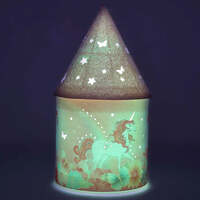 PINK POPPY LIGHT UP FANTASY LANTERN UNICORN BUTTERFLY COLOUR CHANGING NIGHT LIGHT