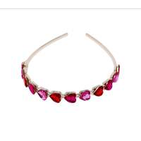 PINK POPPY GEMSTONE HEART HEADBAND