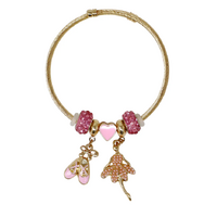 PINK POPPY BALLERINA CHARM BRACELET