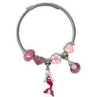 PINK POPPY MERMAID CHARM BRACELET
