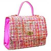 PINK POPPY TWEED PINK HANDBAG