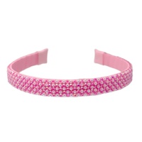 PINK POPPY HBG213 PEARL RHINESTONE HEADBAND PINK