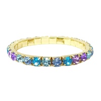PINK POPPY BCG176 DAINTY LUXURY BEJEWELLED BRACELET - BLUE/PURPLE