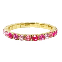 PINK POPPY BCG176 DAINTY LUXURY BEJEWELLED BRACELET - PINK