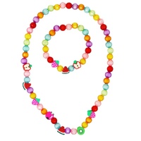 PINK POPPY NBG174 FRUIT NECKLACE AND BRACELET SET