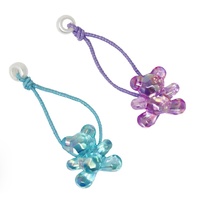 PINK POPPY SBG186 TEDDY BEAR HAIR ELASTICS BLUE/PURPLE 2PC