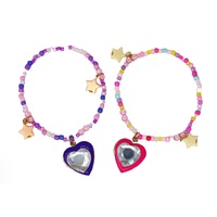 PINK POPPY BFFBCG05 BEST FRIENDS EDITION - BFF SPARKLE HEART BESTIE BRACELET SET 2PC