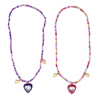 PINK POPPY BFFNCG05 BEST FRIENDS EDITION - BFF SPARKLE HEART NECKLACE SET 2PC
