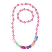 PINK POPPY NBG180 ROSY CANDY NECKLACE AND BRACELET SET - PINK