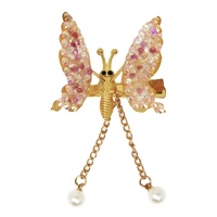 PINK POPPY HCG230 EMBELLISHED FLUTTER FLY HAIR CLIP