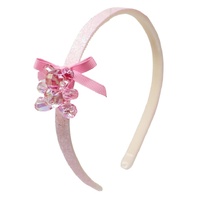 PINK POPPY HBG184 TEDDY BEAR HEADBAND PINK