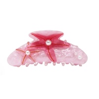 PINK POPPY HCG233 STAR FISH CLAW HAIR CLIP - PINK