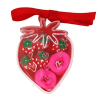 PINK POPPY HCG234 MINI STRAWBERRY HAIR ELASTIC AND CLIP SET 10PC