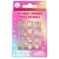 PINK POPPY S401 3D FIDGET SPINNER PRESS ON NAILS 12 PACK - ICECREAM
