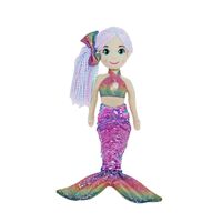 COTTON CANDY 45CM MILLY F-S LIGHT PINK RAINBOW PINK AND BLUE HAIR MERMAID