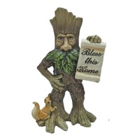 COTTON CANDY TREE MAN WITH BLESS THIS HOME SCROLL