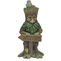 COTTON CANDY TREE MAN WITH WELCOME SIGN
