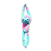 COTTON CANDY SLP24 HANGING SLOTH OLIVE PASTEL MULTICOLOURED PLUSH