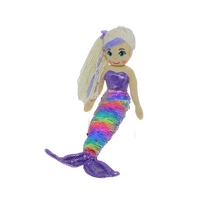 COTTON CANDY 45CM VIOLET PURPLE AND RAINBOW MERMAID