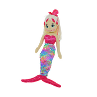 COTTON CANDY 45CM ISABELLA PINK AND RAINBOW MERMAID