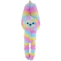 COTTON CANDY SLP36 HANGING SLOTH JADE RAINBOW STRIPE PLUSH