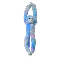 COTTON CANDY JG332 HANGING MONKEY ROSE BLUE AND PURPLE TIEDYE PLUSH