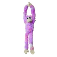 COTTON CANDY JG333 HANGING MONKEY MOLLY PINK AND PURPLE TIEDYE PLUSH