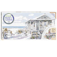 HINKLER CREATE ARTMAKER PAINT BY NUMBERS BEACH CABIN ORIGINAL ART BY RICHARD MACNEIL