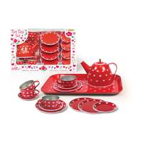 KAPER KIDZ TIN TEA SET HEARTS 15PC