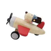 ELEGANTER NG23515 ASSSORTED WOODEN RETRO MD PLANE WITH CUTE DOG PILOT