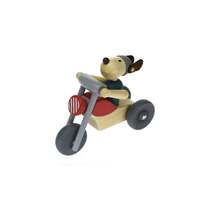 ELEGANTER NG23549 RETRO MD WOODEN MOTORCYCLE WITH CUTE DOG RIDER