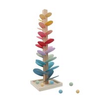 KAPER KIDZ CALM AND BREEZY WOODEN PASTEL MARBLE RUN BALL SINGING SOUND TREE