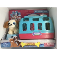 MY PET PLAYSET BLONDE DOG MINI PET AND PET CARRIER